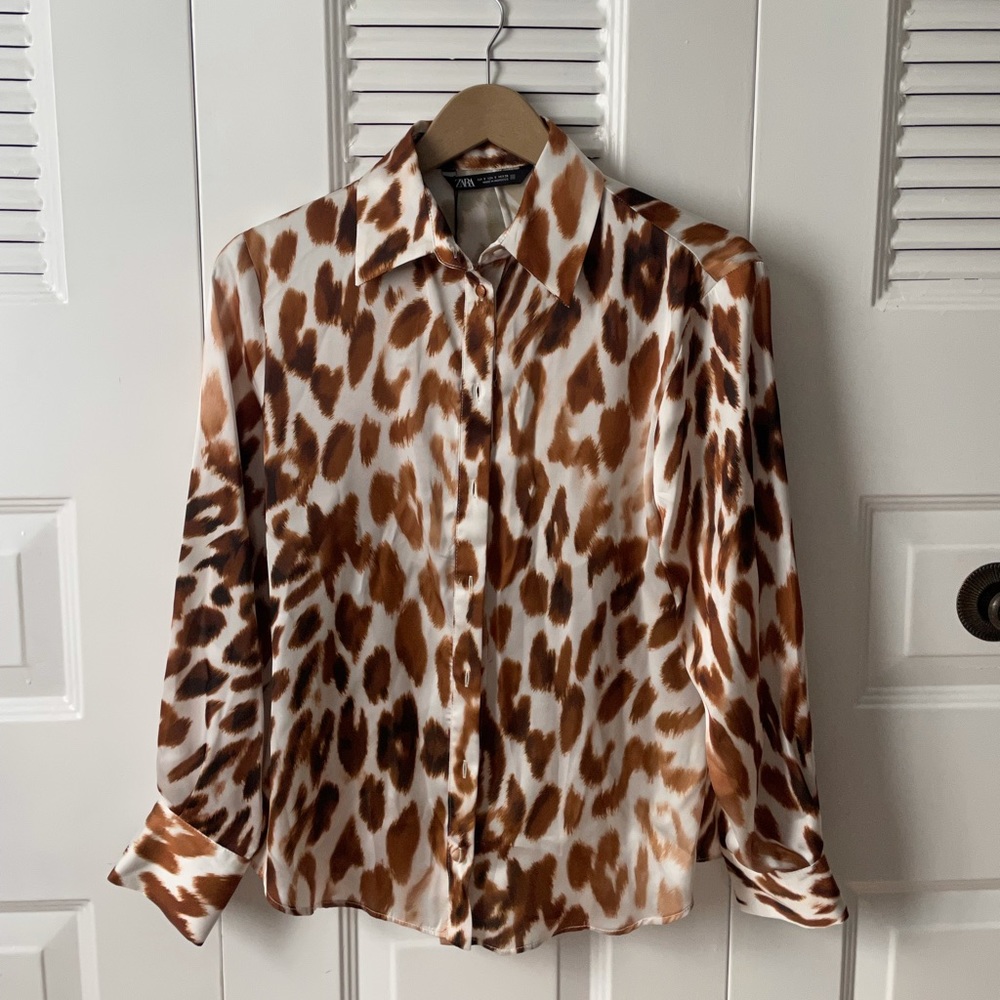 Zara Leopard Print Blouse